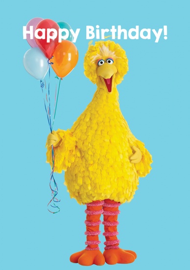 Big Bird Sesame Street Happy Birthday - Greeting Card
